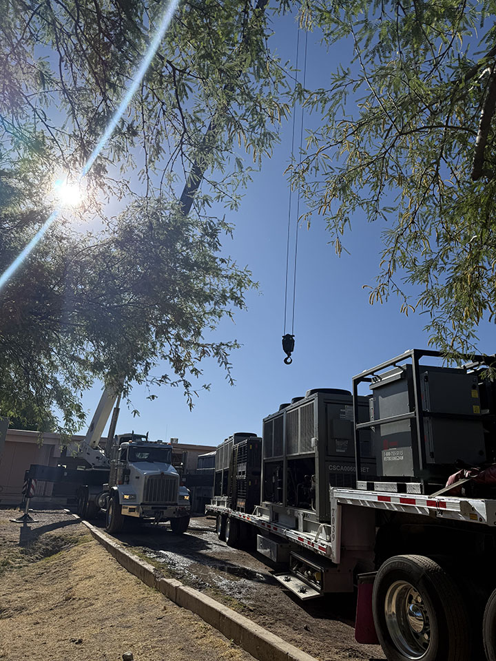 A chiller on a semitruck